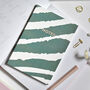 A5 Notebook Zebra Print Notes Green, thumbnail 1 of 5