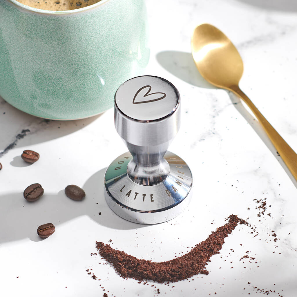 Personalised I Love You A Latte Coffee Tamper, 1 of 4