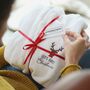 Personalised Christmas Rudolf Baby Dressing Gown, thumbnail 2 of 9