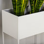 Long Planter On Stand U60 White, thumbnail 6 of 9