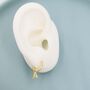 One Small Initial Letter Huggie Hoop Earring In Sterling Silver, thumbnail 5 of 10
