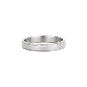 925 Sterling Silver Ridge Edged Band Ring Mens Ring, 6 of 12