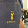 Embroidered Stag Apron, thumbnail 3 of 4