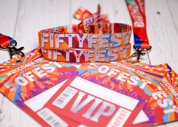 50 Fest 50th Birthday Party Festival Vip Pass Lanyards, 11 of 11