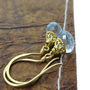 Wedding Blue Topaz Earrings In Gold Vermeil, thumbnail 1 of 10