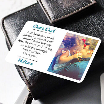 Personalised Wallet Metal Photo Card For Daddy, 2 of 6