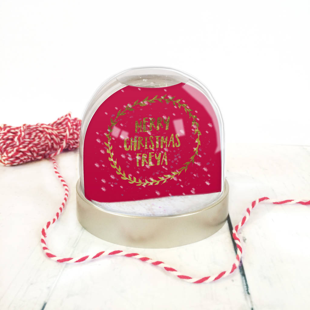 Personalised Photo Christmas Snow Globe By Sarah Catherine