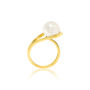 Gold Vermeil Ring Freshwater White Pearl Aurea, thumbnail 3 of 4