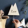 Personalised Wooden Musical Mountain Name Wall Hanging, thumbnail 2 of 3