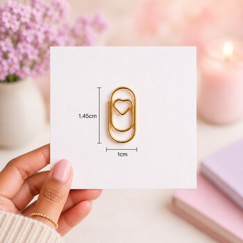 Set Of 12 Dainty Love Heart Paperclips, 2 of 4