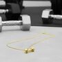 Personalised Gold Coloured Dumbbell Pendant Necklace, thumbnail 5 of 12