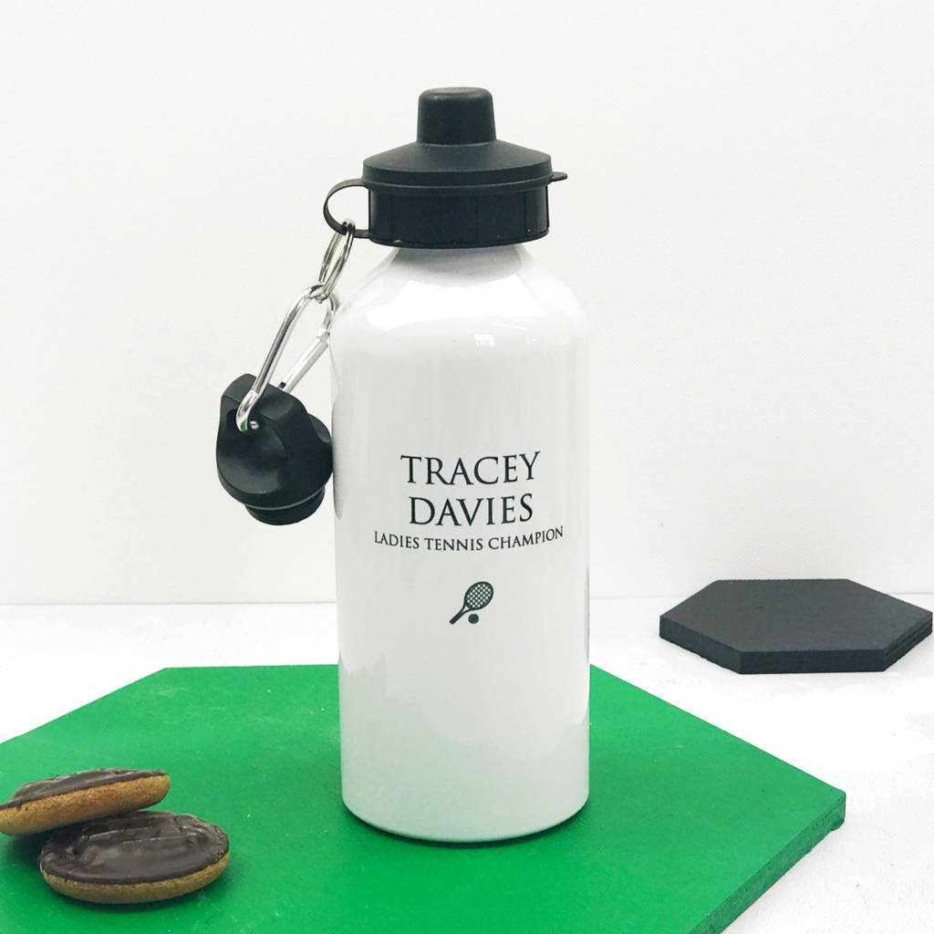 Personalised Tennis Water Bottle By XOXO