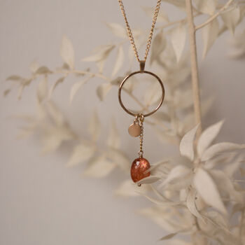 Astralis Necklace 14k Gold Filled And Sunstone Pendant, 5 of 7
