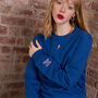 Personalised Embroidered Cuff Lightning Bolt Sweatshirt, thumbnail 1 of 7