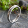 3mm Platinum Wedding Band With Hammer Effect, thumbnail 2 of 4