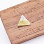 Sterling Silver Fuji Mountain Stud Earrings With 18ct Gold Coating, thumbnail 2 of 12