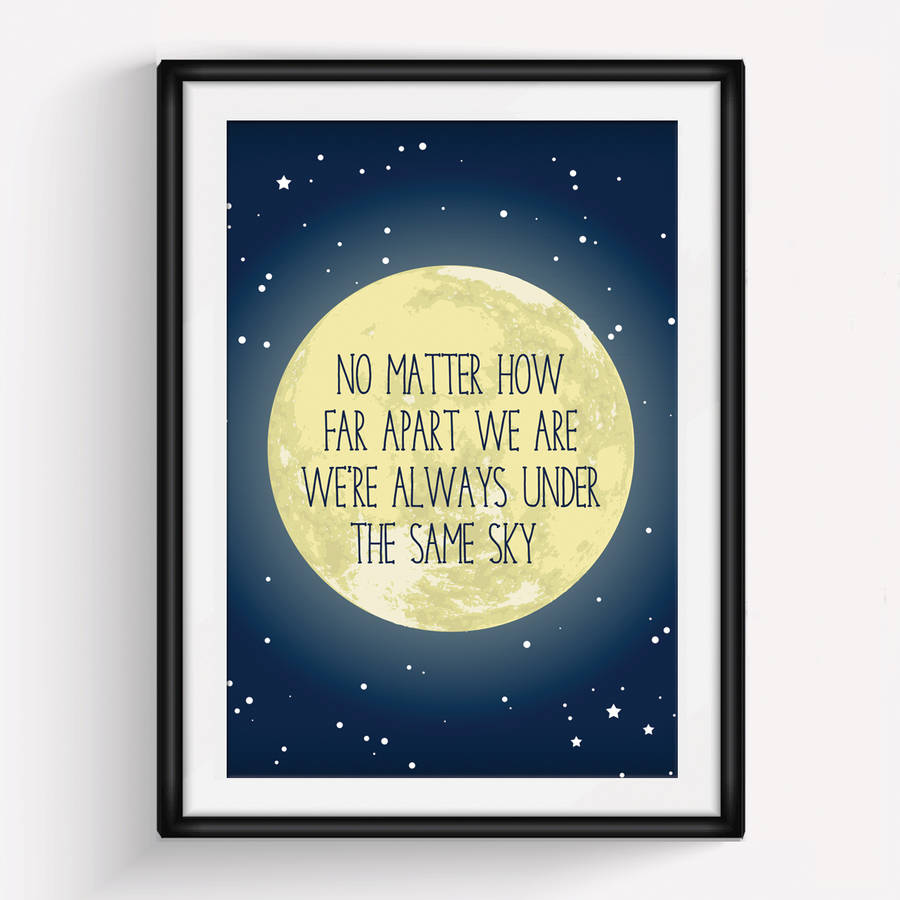 Personalised Long Distance Moon Print By Of Life & Lemons ...