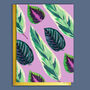 Houseplants Lilac Mixed Pattern Card, thumbnail 1 of 2