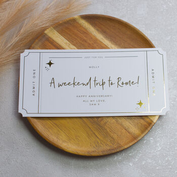 Personalised Gold Foiled Ticket, 2 of 2