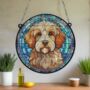 Cavapoo Stained Glass Effect Suncatcher, thumbnail 4 of 6