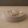 Handmade Glass Ashtray With Gold Olive Branch Design, thumbnail 1 of 8