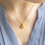 Organic Gold Plated Nugget Heart Pendant, thumbnail 5 of 10