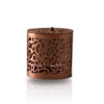 Engraved Copper Round Storage Box, 2 of 2