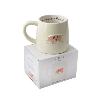 Bramble Farm Pig Stoneware Mug In Gift Box, 2 of 6