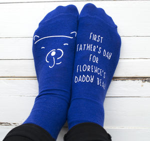 Daddy Bear's First Father's Day Socks By Solesmith
