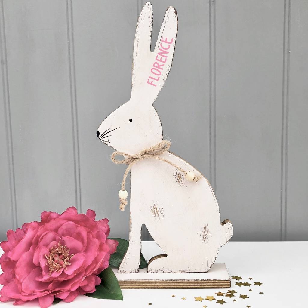 Personalised Wooden Bunny By Pink Pineapple Home & Gifts ...