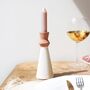 White And Terracotta Candlestick Holder, thumbnail 7 of 11