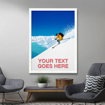 Personalised Skier Poster, 3 of 7