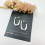 Fluid Hoop Earrings In Sterling Silver, thumbnail 1 of 8