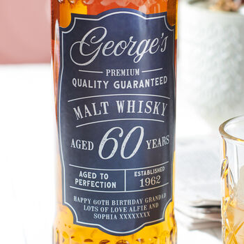 Personalised Metallic Birthday Vintage Whisky Labels, 2 of 4