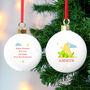 Christmas Animal Initial Personalised Hanging Bauble, thumbnail 1 of 5