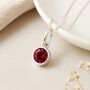 Personalised July Birthstone Necklace In Sterling Silver, thumbnail 1 of 11