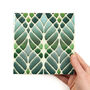 Art Nouveau Green Tile Handprinted Ceramic, thumbnail 6 of 11