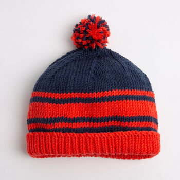 Unisex Hat Knitting Kit Navy, 3 of 7