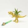 Hand Painted T Rex Dinosaur Planter With A Plant, thumbnail 2 of 7