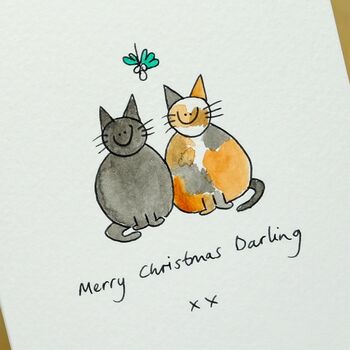 Personalised 'Love Cats' Handmade Card, 2 of 5