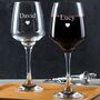 Personalised Engraved His And Hers Wine Glasses For Couple, thumbnail 1 of 5