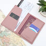 Luxury Leather Initialed Patch Travel Document Holder, thumbnail 2 of 5