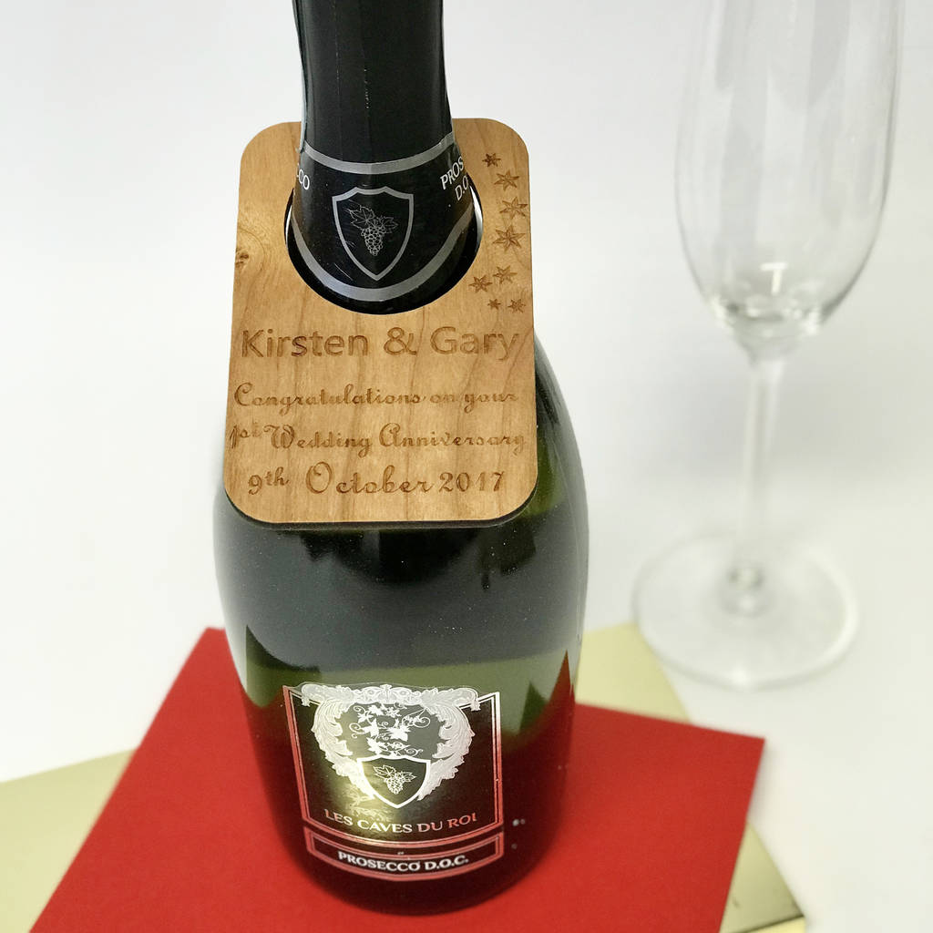 Personalised Wedding Anniversary Wine Bottle Label, 1 of 4