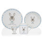 Blue Mr Bunny Personalised Childrens Breakfast Set, thumbnail 3 of 4