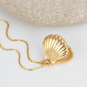 Personalised Silver Or Gold Plated Sea Shell Locket, 4 of 7
