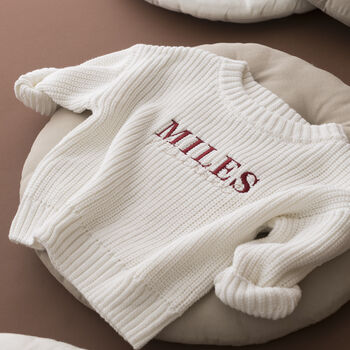 Personalised Children's Name Knitted Jumper, 2 of 6