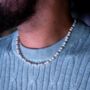 Shell Pearl Necklace Steel Bead Chain For Men, thumbnail 8 of 11