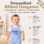 Personalised 1st And 2nd Birthday Embroidered Baby Dungarees, thumbnail 5 of 9