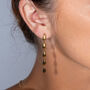 Designer Tear Drop Earrings In 18ct Gold Vermeil, thumbnail 2 of 5