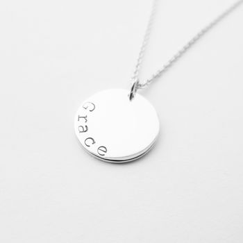 Personalised Name Disc Pendant, 6 of 7